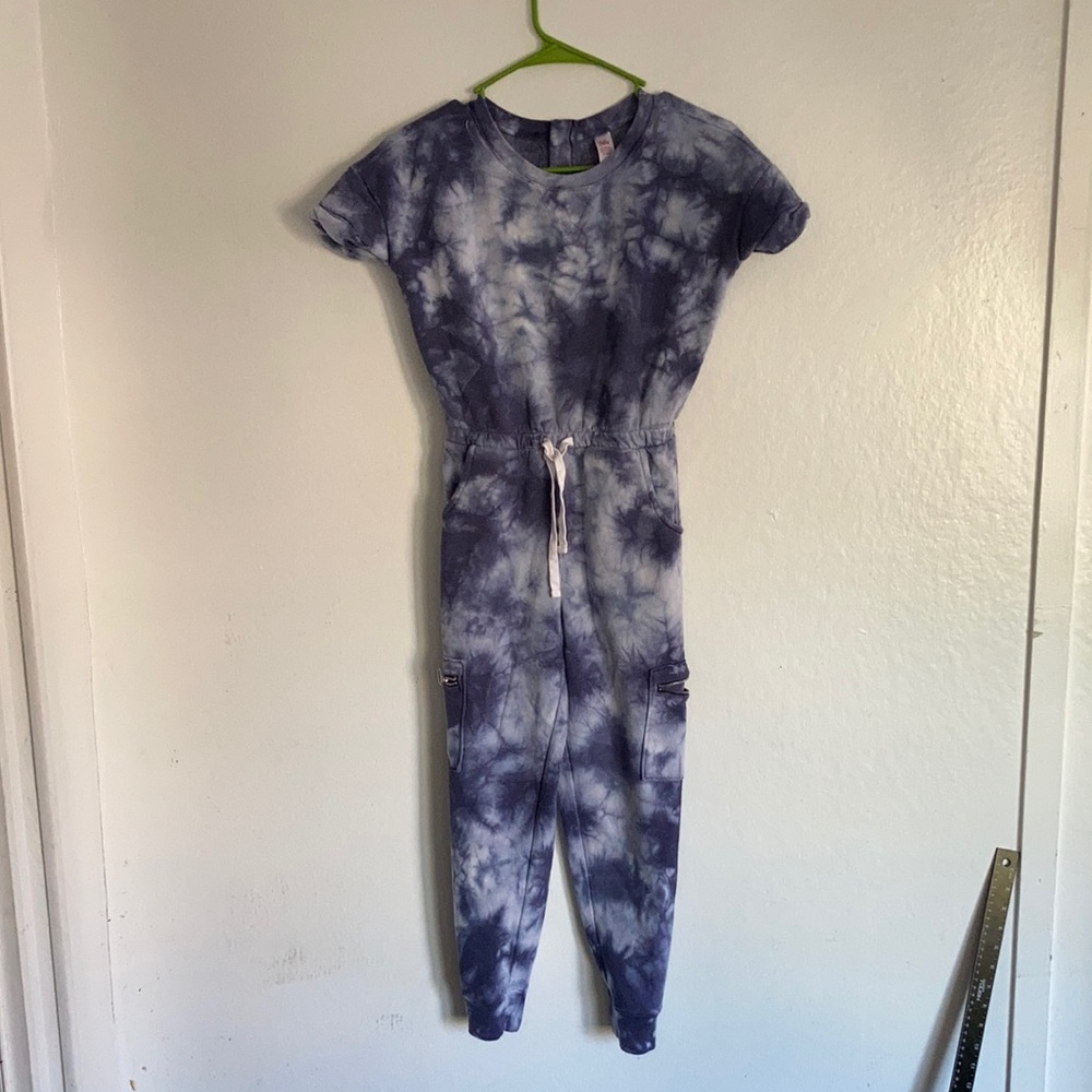 Justice size 10 Romper Blue &‎ White